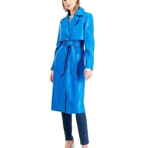 Women's Blue Trench Coat